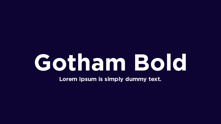 Gotham bold font free download for mac